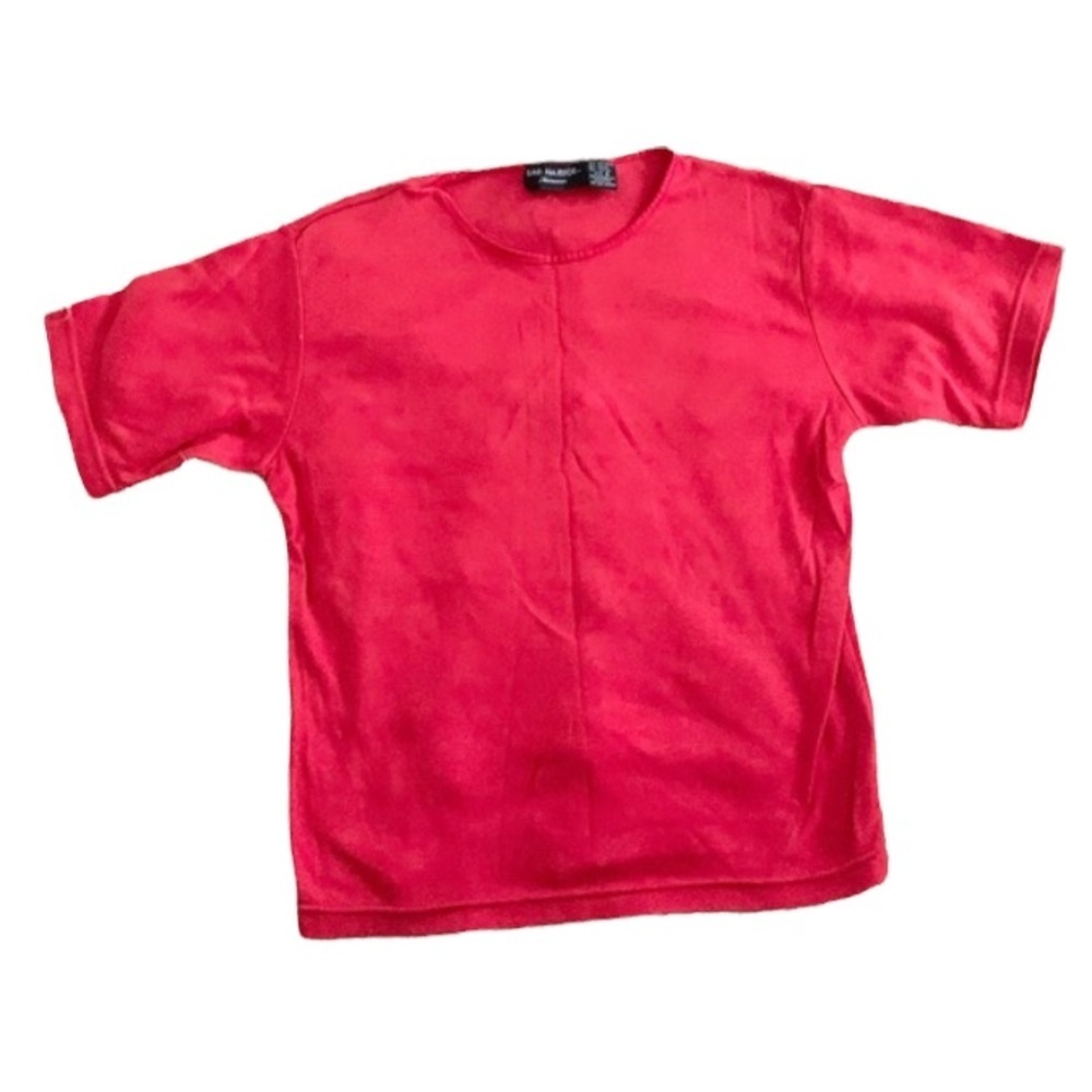 Sag Harbor | Red Short Sleeve Medium Shirt Top Vintage